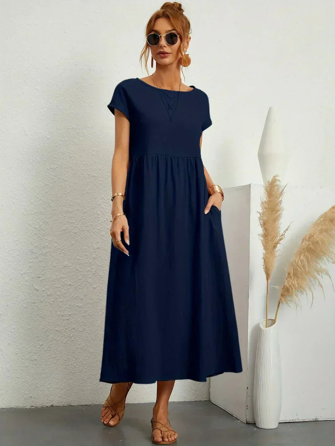 Gabrielle™ — Vestido midi fluido de elegancia atemporal