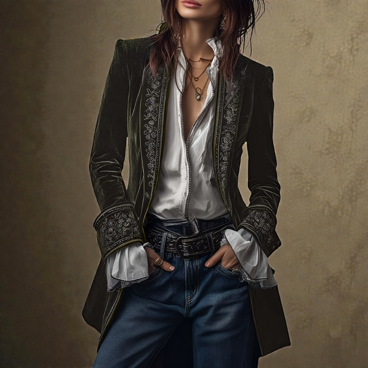 Elisa™ | Chaqueta de terciopelo sintético