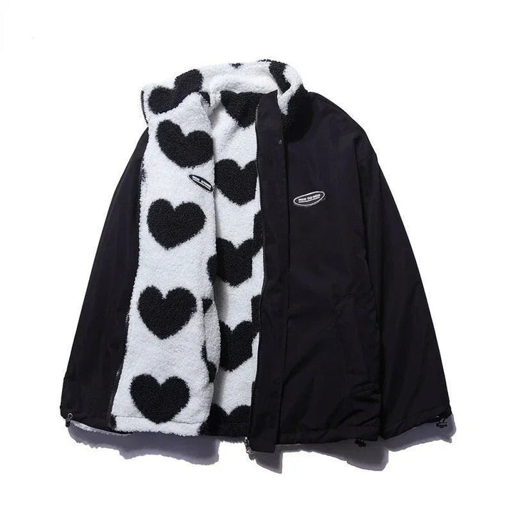 Mónica | Chaqueta reversible con corazones
