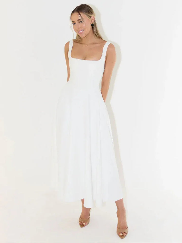 Melisa | Vestido con Falda Midi