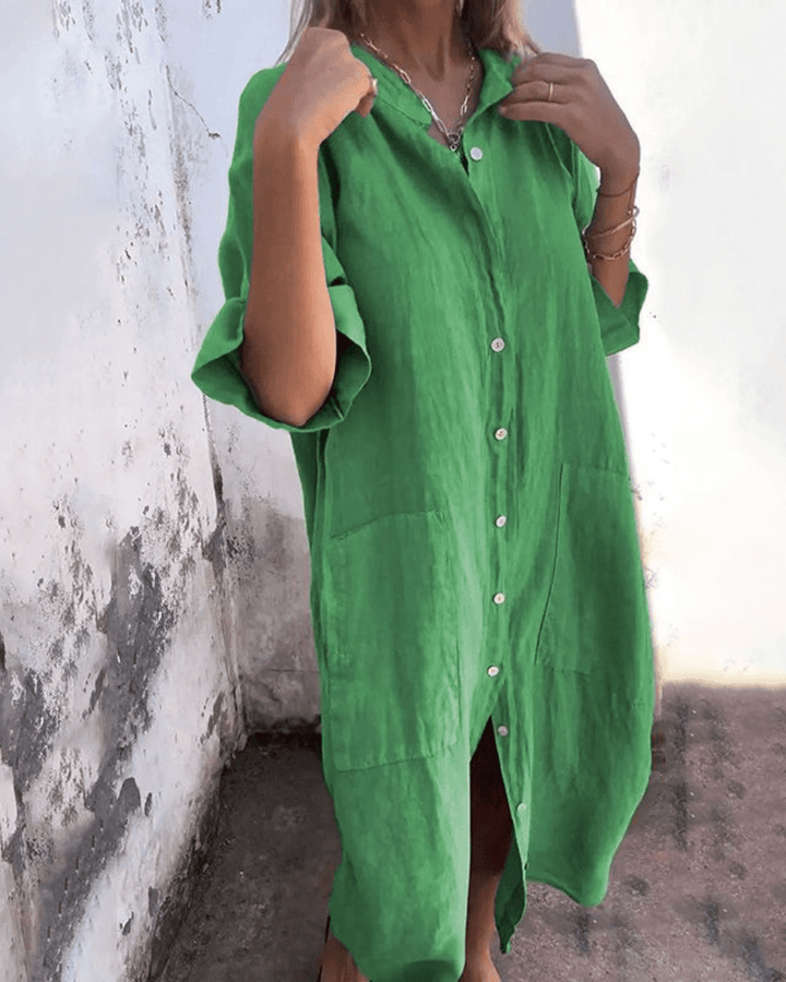 Anna | Vestido camisero vaporoso